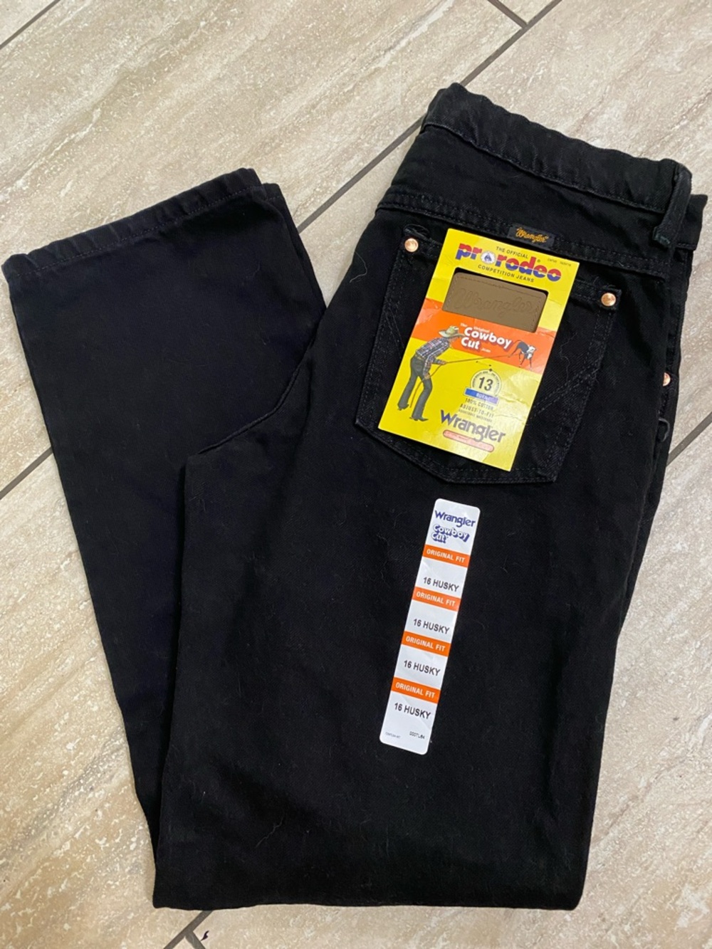 Wrangler Kids Black Cowboy Cut Jeans
